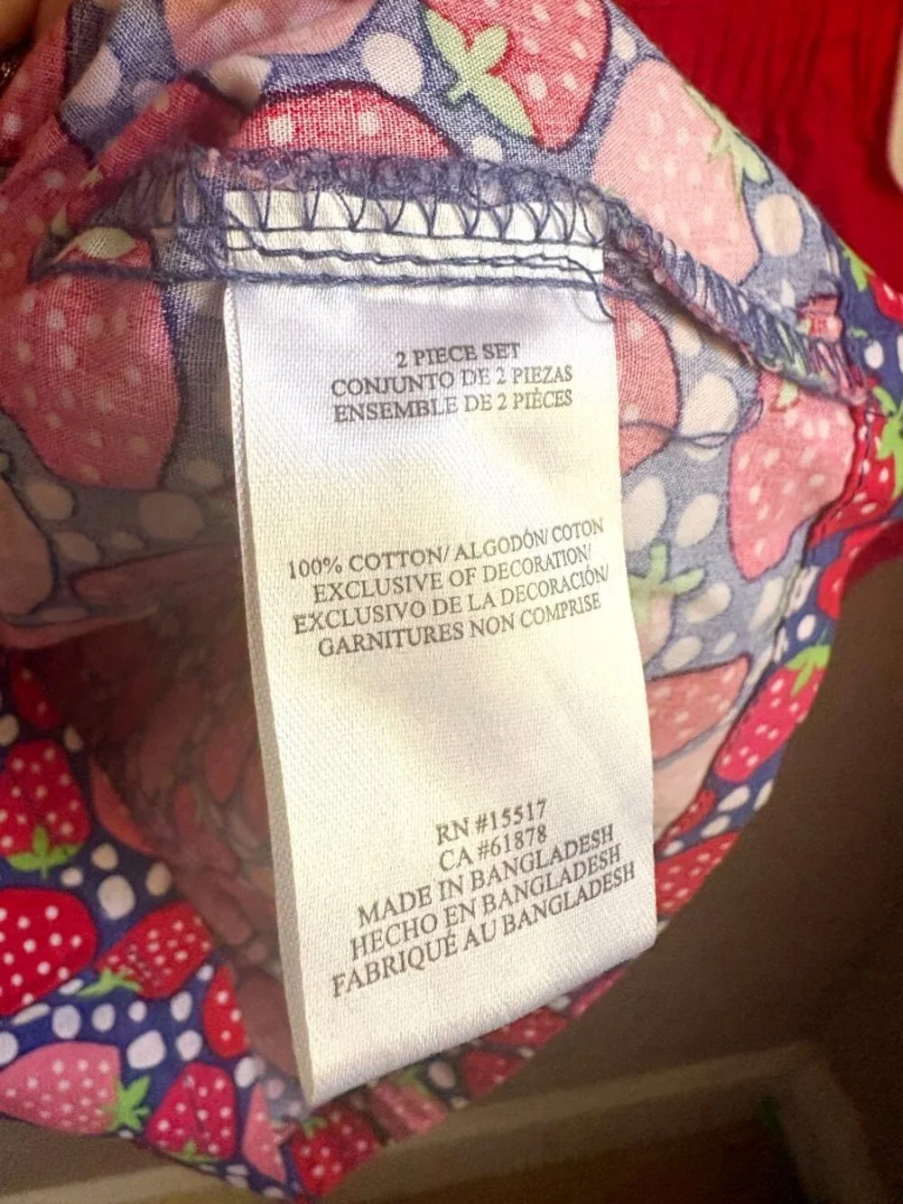 Picapino Strawberry Print Tunic and Shorts Set